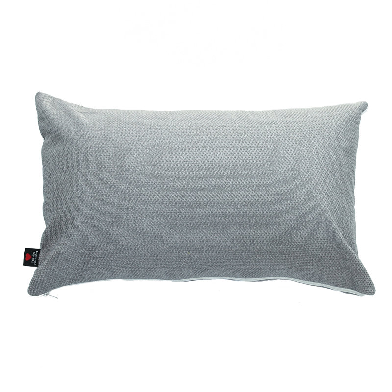Moey Rectangular Throw Cushion, Silver