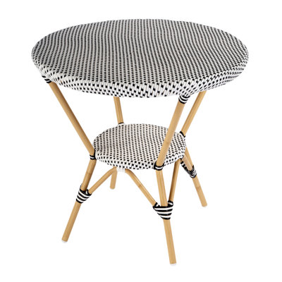 Tobias Outdoor Rattan Round Bistro Table
