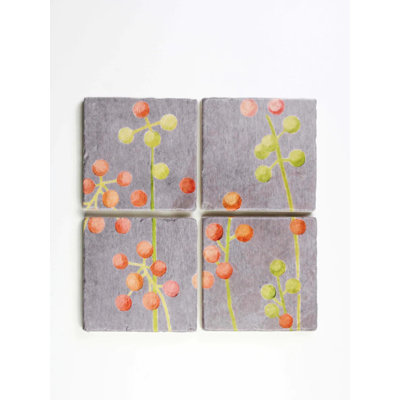 Marble Square 4 Piece Coaster Set