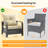 3-Piece Outdoor Rattan Furniture Set, Modern Patio Seating Group With Tufted Cushions And Storage Table-920524286