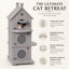 Maison pour chat à 3 niveaux en résine pour plusieurs chats intérieur extérieur H 52,13 po avec porche-126244334-123049081