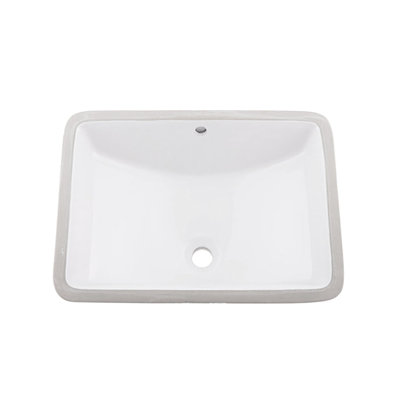 DAX 15.5'' White Rectangular Bathroom Sink