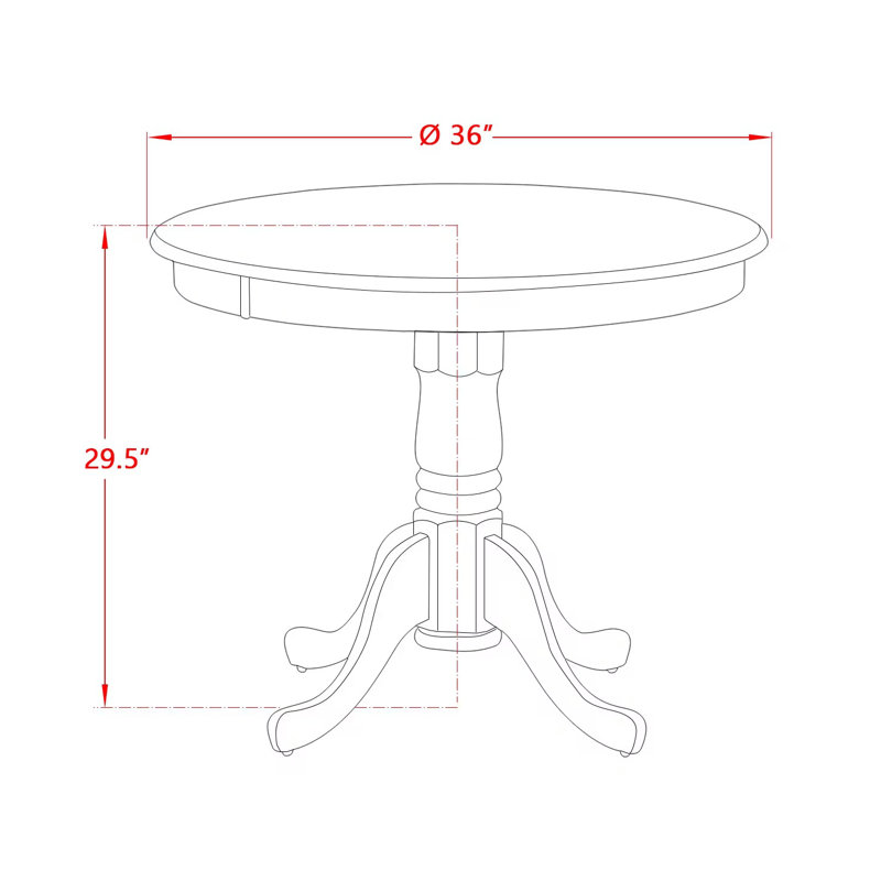 Antique Kitchen Dining Table - a Round Wooden Table Top with Pedestal Base, Walnut & Linen White, Linen White, Acasia Walnut