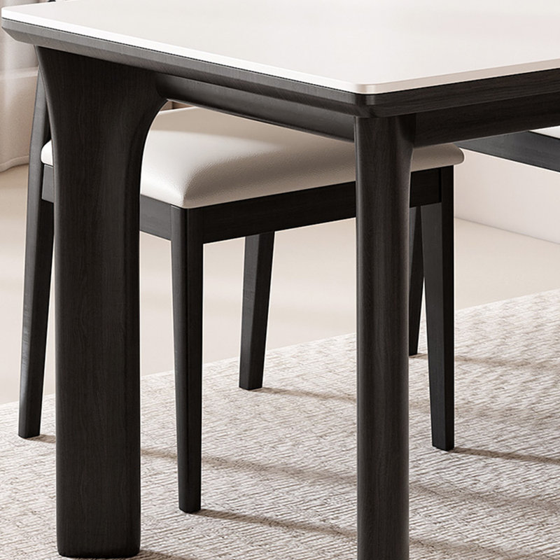 Elegant Ash Wood Dining Table Set
