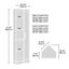 Armoire de rangement de coin contemporaine avec 5 tablettes, finition brune