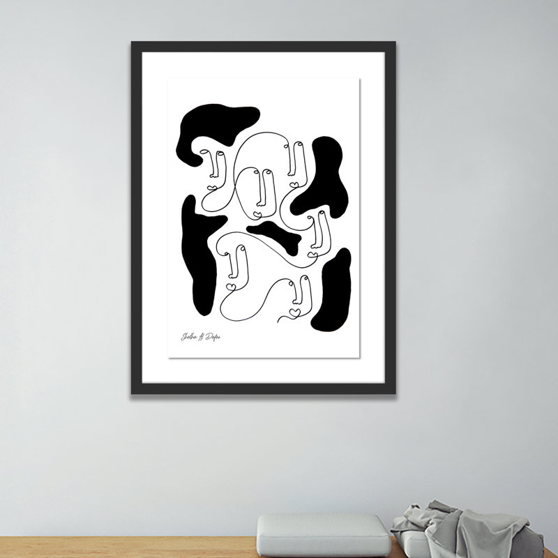 Truecrew Print by Shatha Al Dafai, 48" H x 35" W x 2.5" D, Black