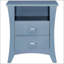 Table de chevet avec 2 tiroirs et tablettes ouvertes Buis-812328689