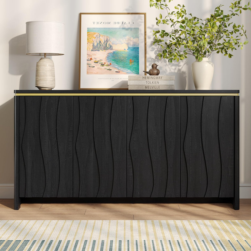 Buffet avec crédence Accent, Black