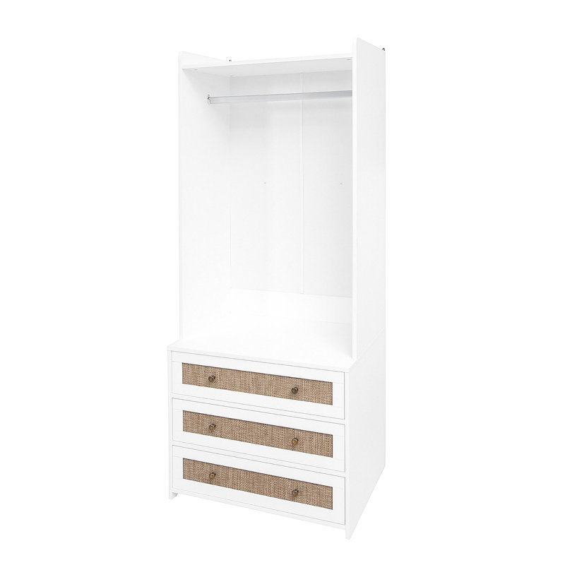 Armoire penderie avec armoire 3 tiroirs