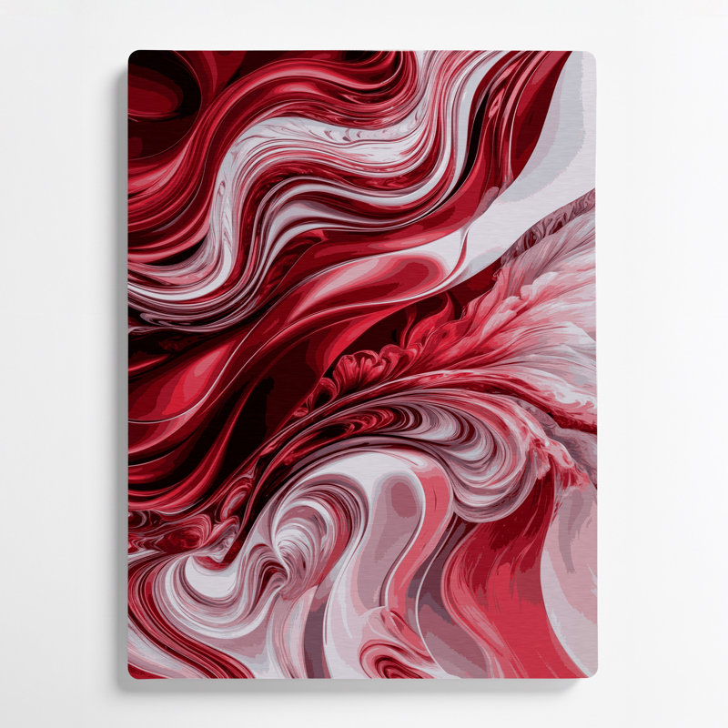 Abstraction numérique 55, art mural en métal mauve, H 10 po x l 8 po