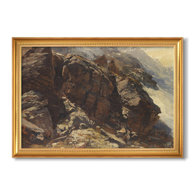 High Mountain Study (Hochgebirgsstudie), c. 1870-Edward Theodore Compton-Custom Framed Canvas