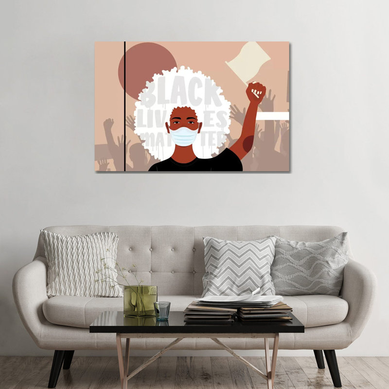 Protest I by Domonique Brown - Print, Wrapped Canvas, No Mat, 32'' H x 48'' W x 1.5'' D