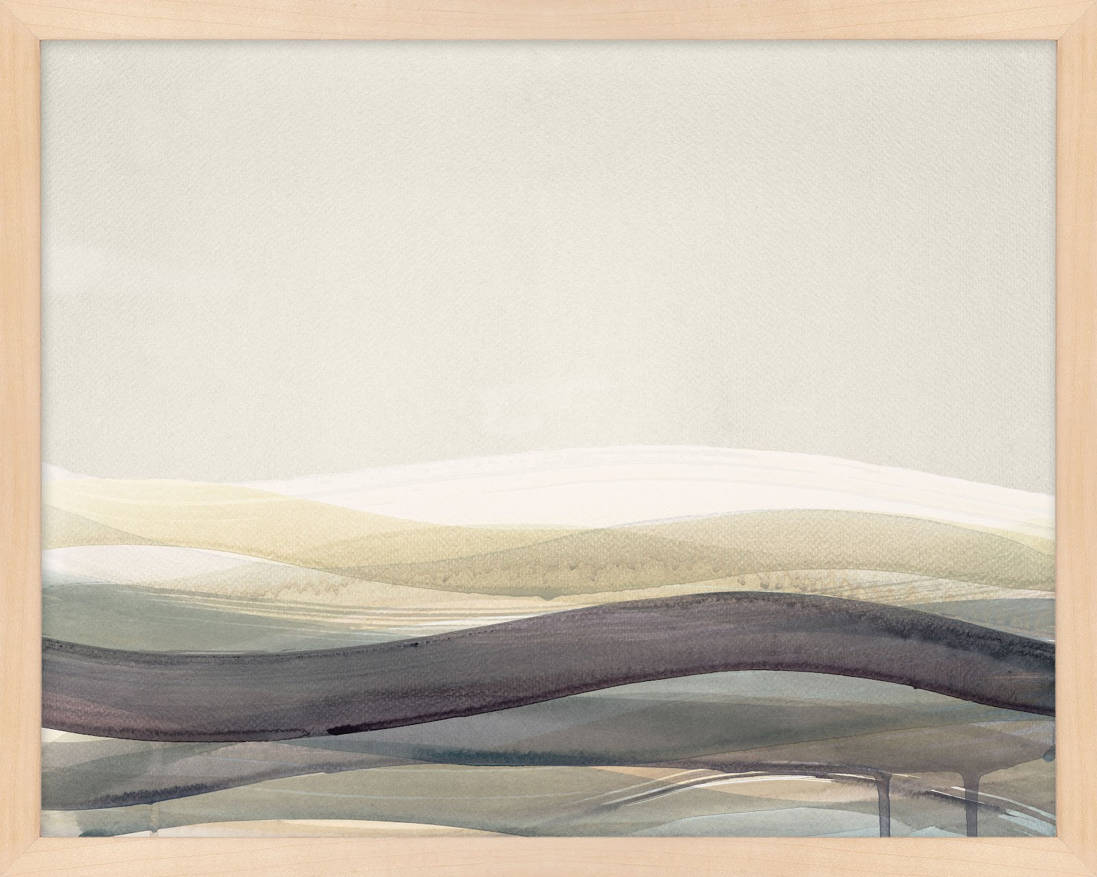Lalita "Preliminary II" Print by Beth James, Maple Framed, 38" W x 30" H