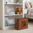Highland Cow Handcrafted Wooden Trash Can