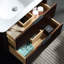 Meuble-lavabo flottant cannelé en noyer 30 po, coins arrondis, lavabo intégré en acrylique, pré-assemblé-717476496-717249649-717476497