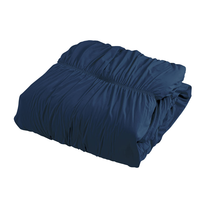 Solid Colour Comforter Set, Navy