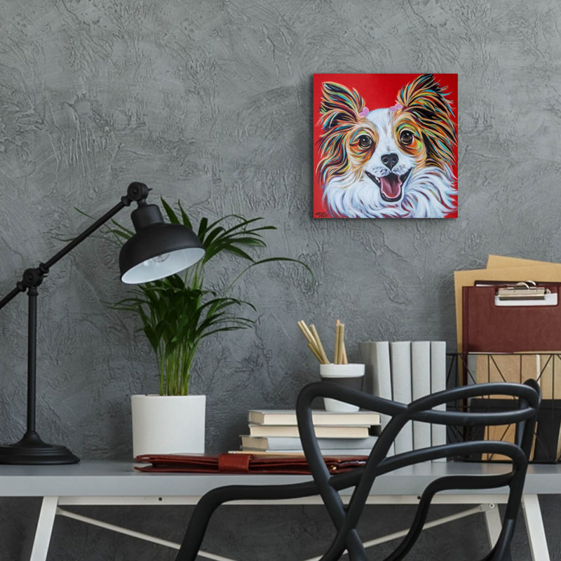 «Happy Papillon» par Carolee Vitaletti, art mural en verre acrylique, H 12 po x l 12 po x P 0,13 po