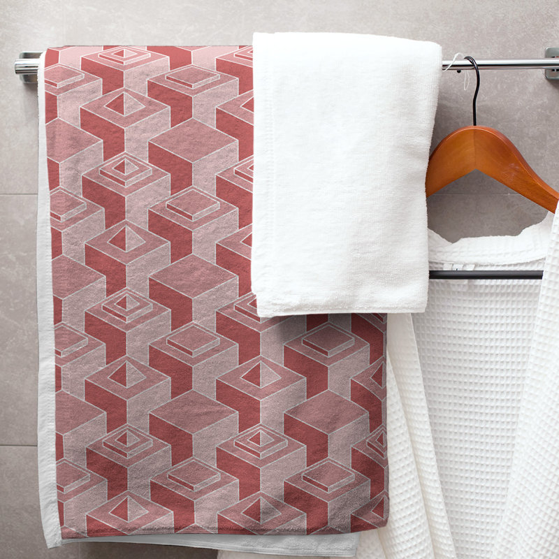Jordao Bath Towel, Red/White
