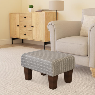 Autryville Wood Contemporary Leg - Pinstripe Wool