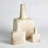 Tall Stack Ivory Ceramic Table Vase-49510916