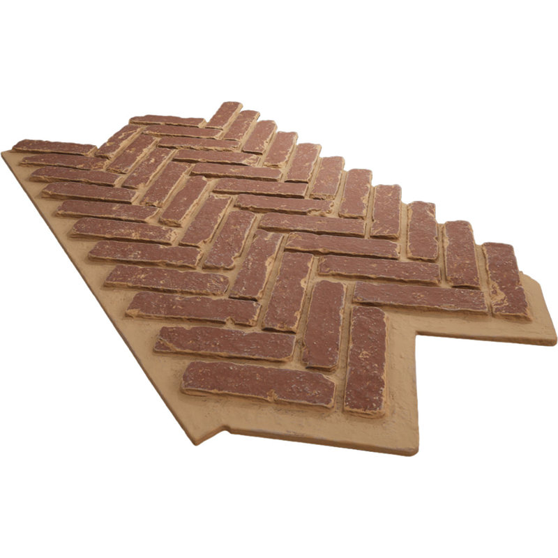 EverStone Herringbone Faux Brick Panel, 46 1/2"W x 25 1/4"H x 1"D, Cabernet Color, Cabernet