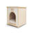 Solid Pet House For Small Cats, Functioning As Side Table, Yellow, American Design