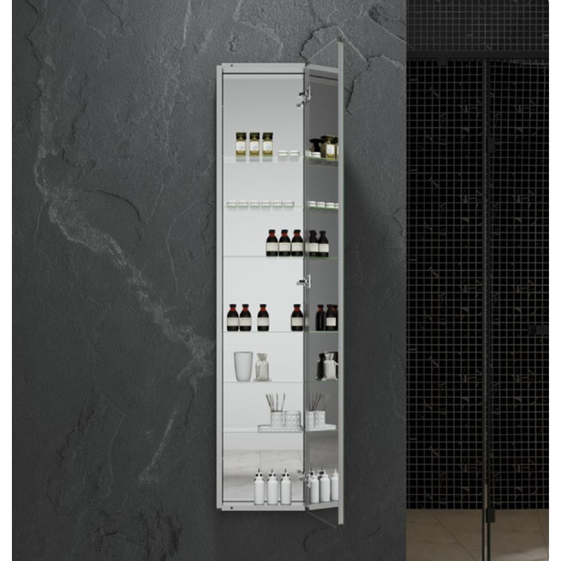  Wrought Studio? 5" W x 70" H x 5" D Recessed/Surface Mount Frameless Rectangular Medicine Cabinet