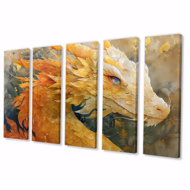Wattson - ensemble d'art mural Dragons, H 32 po x l 80 po