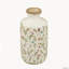 Vase cylindrique en céramique de 5,3 x 10,6 pouces orné de motifs floraux multicolores