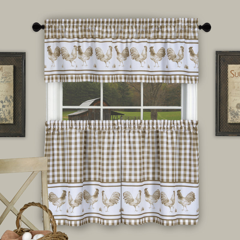Rideau de cuisine Harville, Taupe, L 58 po x L 36 po