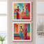 Strikse A Pose I - Ensemble de 2 peintures sur toile encadrées-423168371-423168375