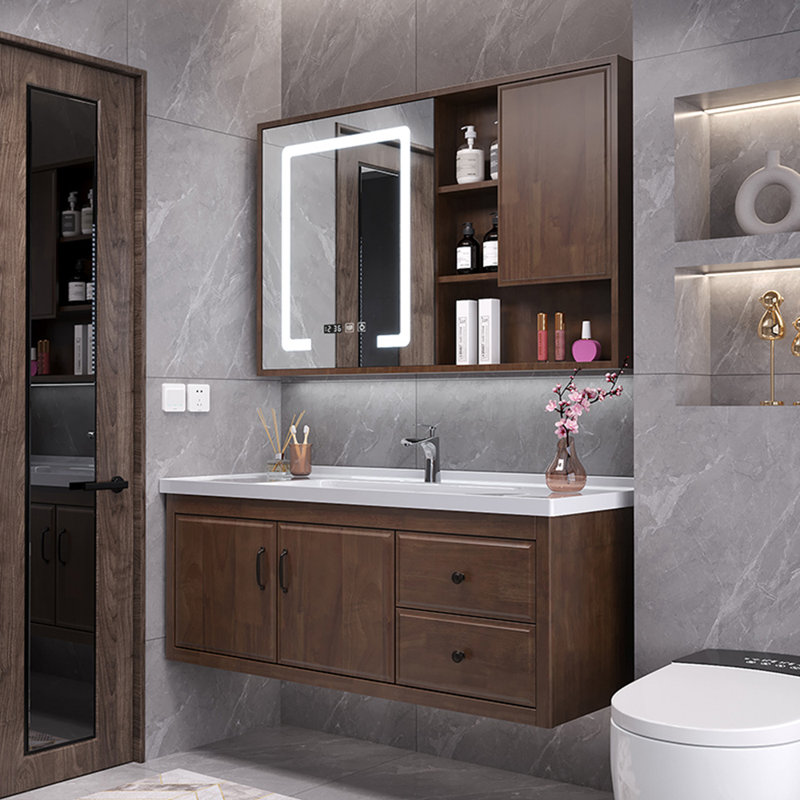 Retro brown vanitie bathroom cabinet