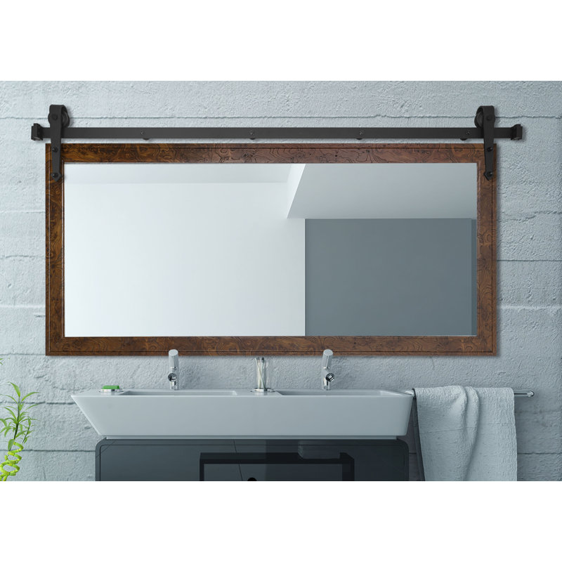 Miroir décoratif biseauté moderne et contemporain Jossa, H 30,5 po x l 63,5 po x P 0,75 po