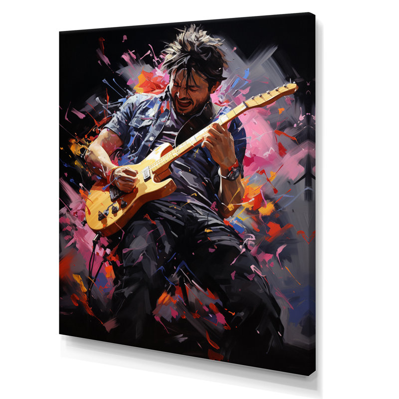 Yovanni Music Pop Rock Explosion I, H 32 po x l 16 po x P 1 po, Toile tendue
