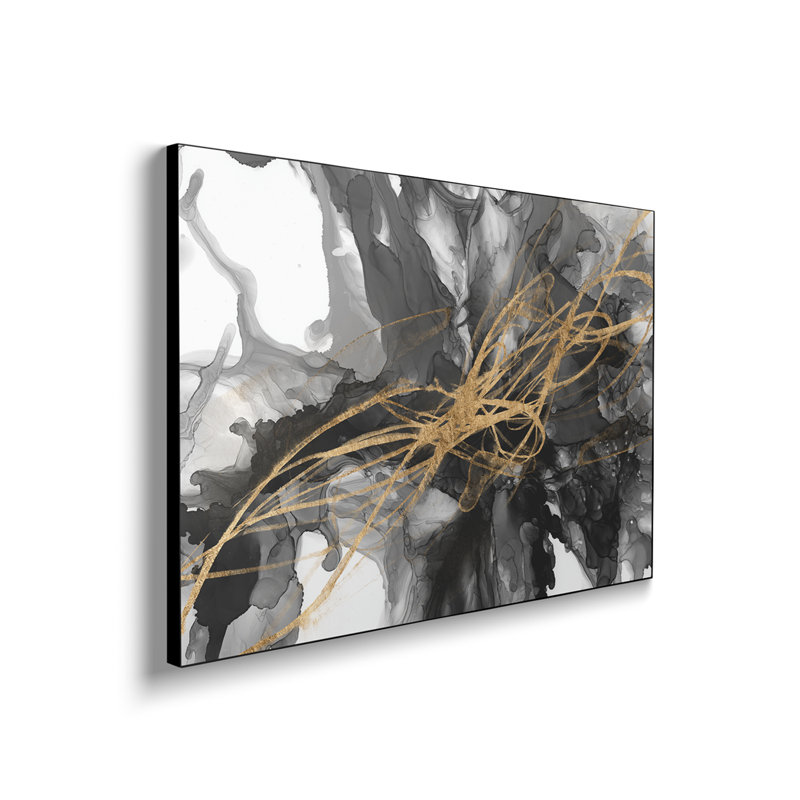 Reproduction d'art sur toile, "Steppeix", "Vortex doré I" par Jennifer Goldberger