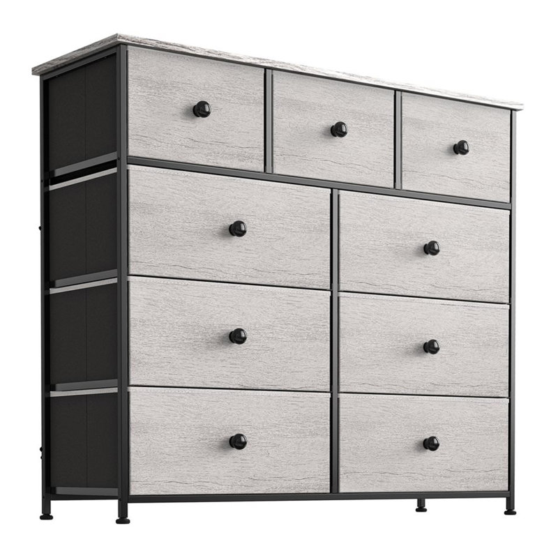 Steel 9 - Drawer Dresser, Dark Taupe