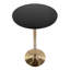 Table de salle à manger ou de bar contemporaine réglable en métal doré et bois noir-1997649185