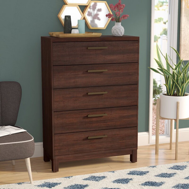 Pennard 33.5 " W 5 - Drawer Dresser