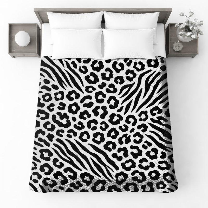 Leopard Zebra Print Quilted Bedspread All Sizes, King