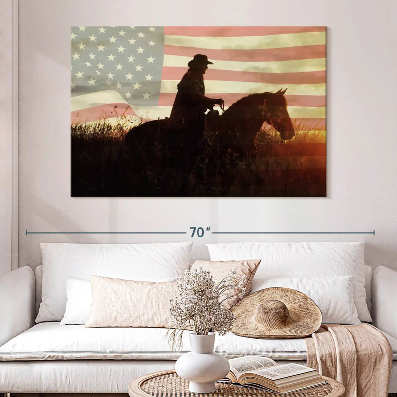 Drapeau des États-Unis Lelar Cowboy, H 34 po x l 51 po