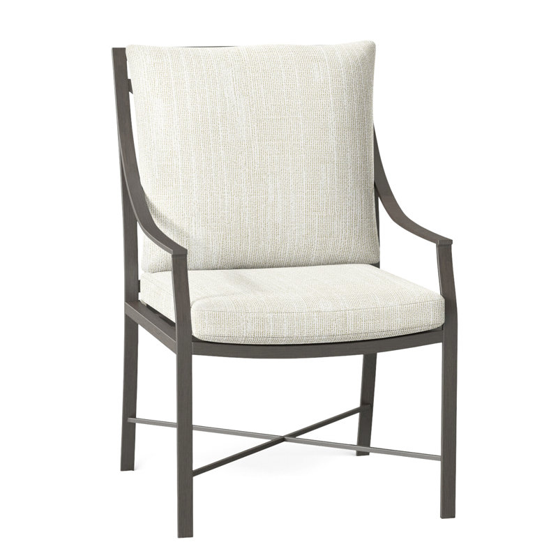 Fauteuil d'extérieur Monaco, Pas de soudure, Gris ardoise, Sable à chevrons