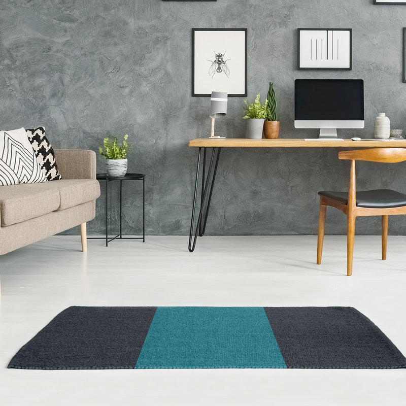 Tapis en poly à rayures de football jacksonville, Rectangle 5 pi x 7 pi