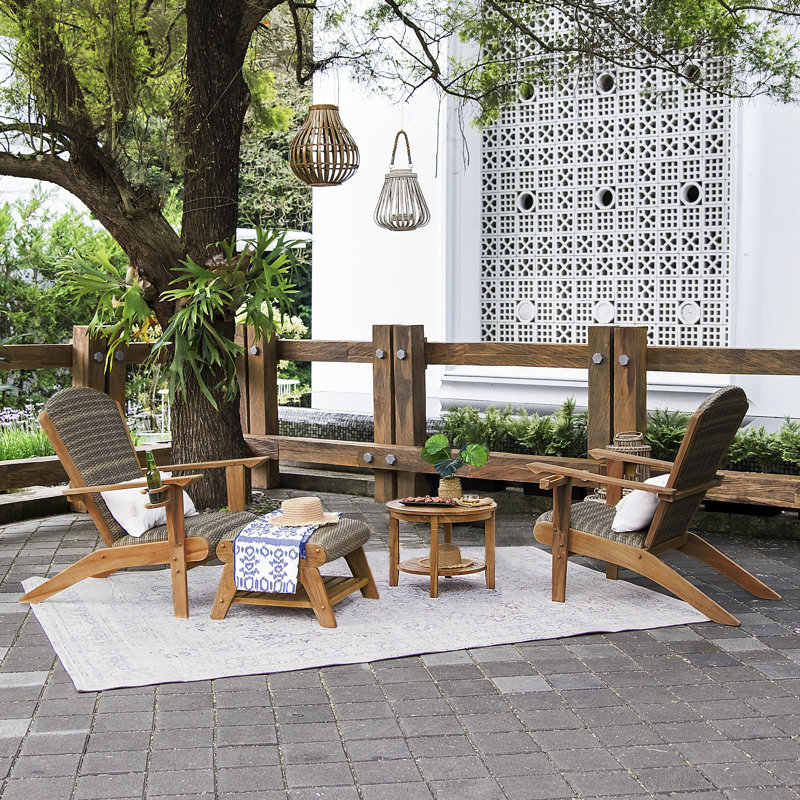 Housse de patio pour groupe de 4 pièces Bristol, 4 pièces: 2 chaises, table, repose-pieds