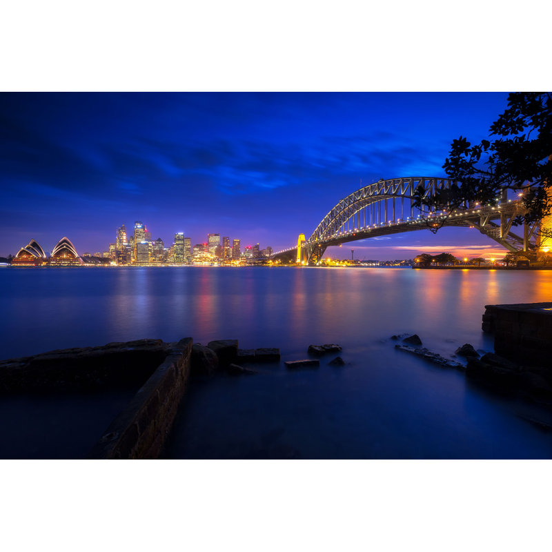 Brayn Sydney Cityscape - Photographie sur toile tendue, H 32 po x l 48 po