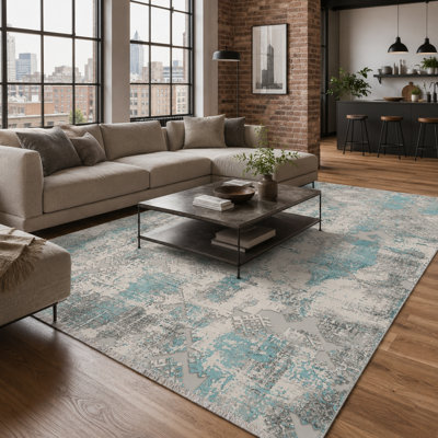 Geometric Cotton and Chenille Flatweave Area Rug