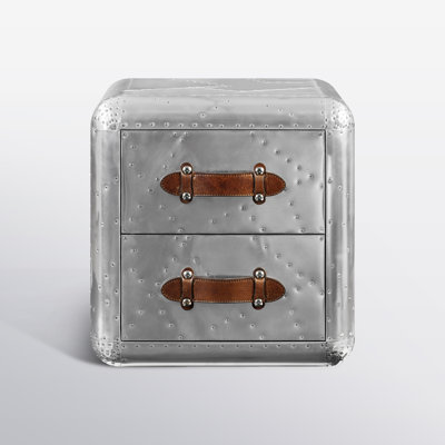 Industrial Aluminum End Table
