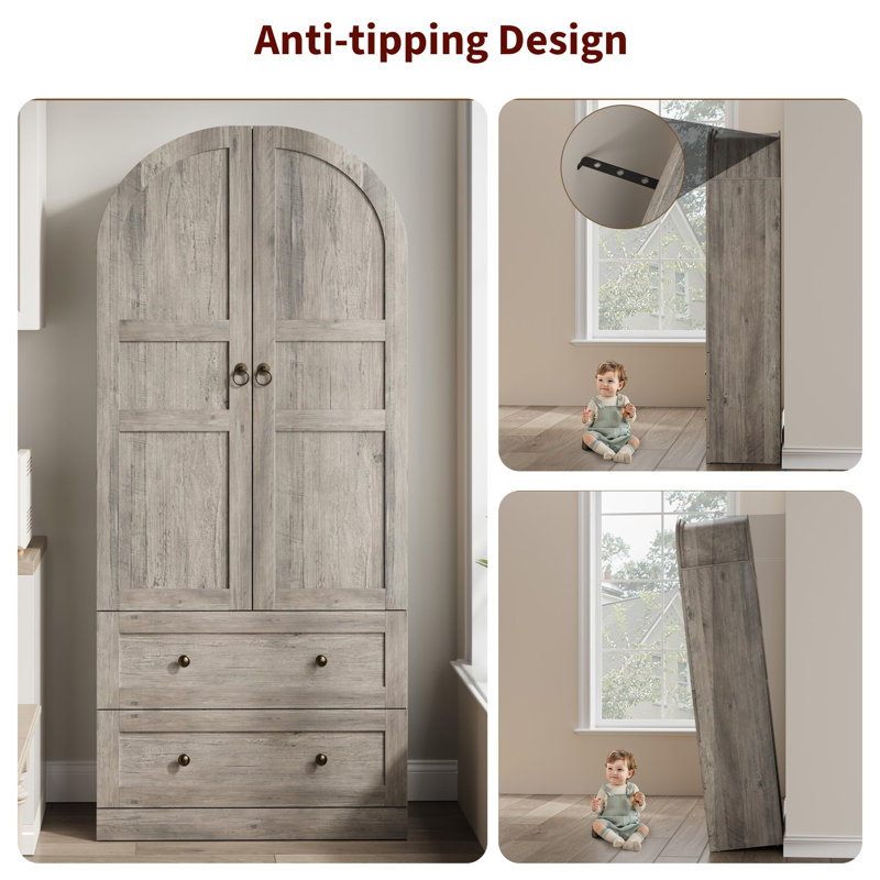 182.4cm Kitchen Pantry, Grey