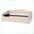 Twin Size Teddy Fleece Upholstered Daybed with Trundle &amp; LED Light, Beige for Small Spaces