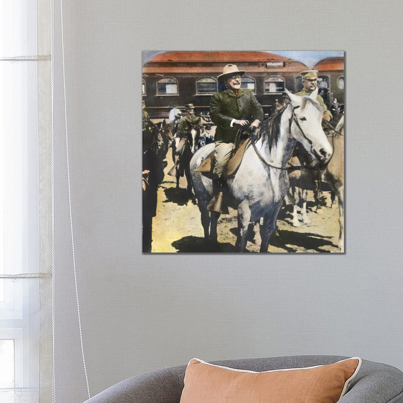 Roosevelt At Yellowstone by Granger - Wrapped Canvas Painting, 66.04 cm H x 66.04 cm W x 3.175 cm D