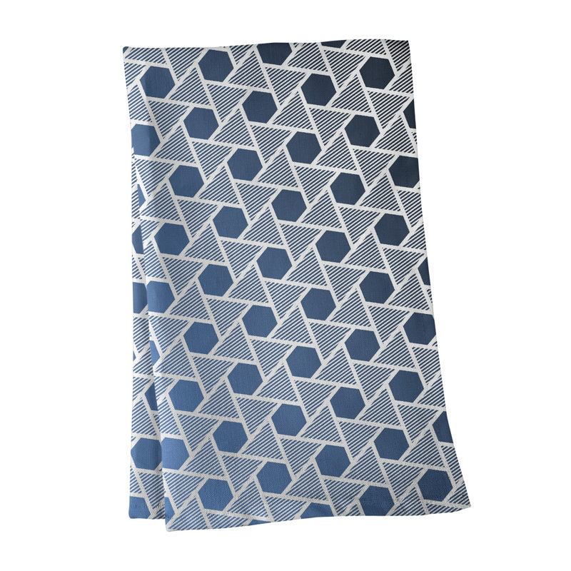 Tea Towel Kitchen Towel, Black/Blue, Cotton Twill